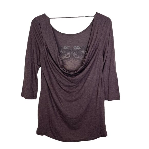 Harley Davidson Studded Retro Y2K Drape Open Back Top Shirt Brown Medium - Picture 2 of 6